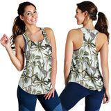 Monkey sloth lemur palm trees pattern Women Racerback Tank Top