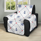 Anchor rudder nautical design pattern Recliner Cover Protector