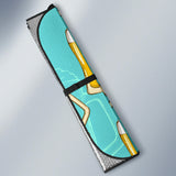 Beer Pattern Green Background Car Sun Shade