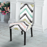 Zigzag  Chevron Paint Pattern Dining Chair Slipcover