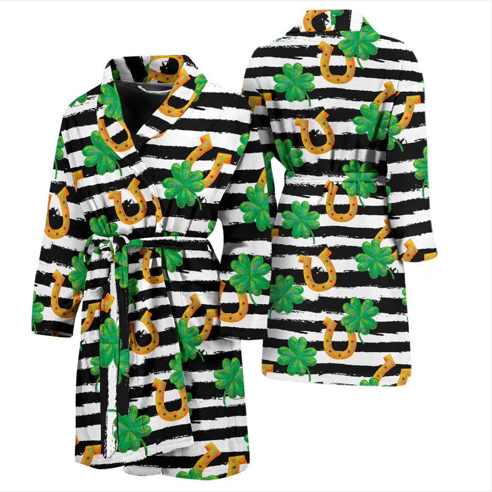 Horseshoes Pattern Print Design 01 Men's Bathrobe