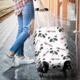 Hand Drawn Faces Of Pandas Pattern Luggage Covers