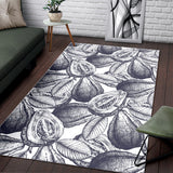 Guava Tropical Hand Drawn Pattern Area Rug