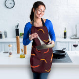 Boomerang Australian Aboriginal Ornament Circle Black Background Adjustable Apron