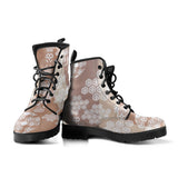 Beautiful Hexagon Japanese  Pattern Leather Boots
