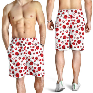 Ladybug Pattern Print Design 04 Men Shorts