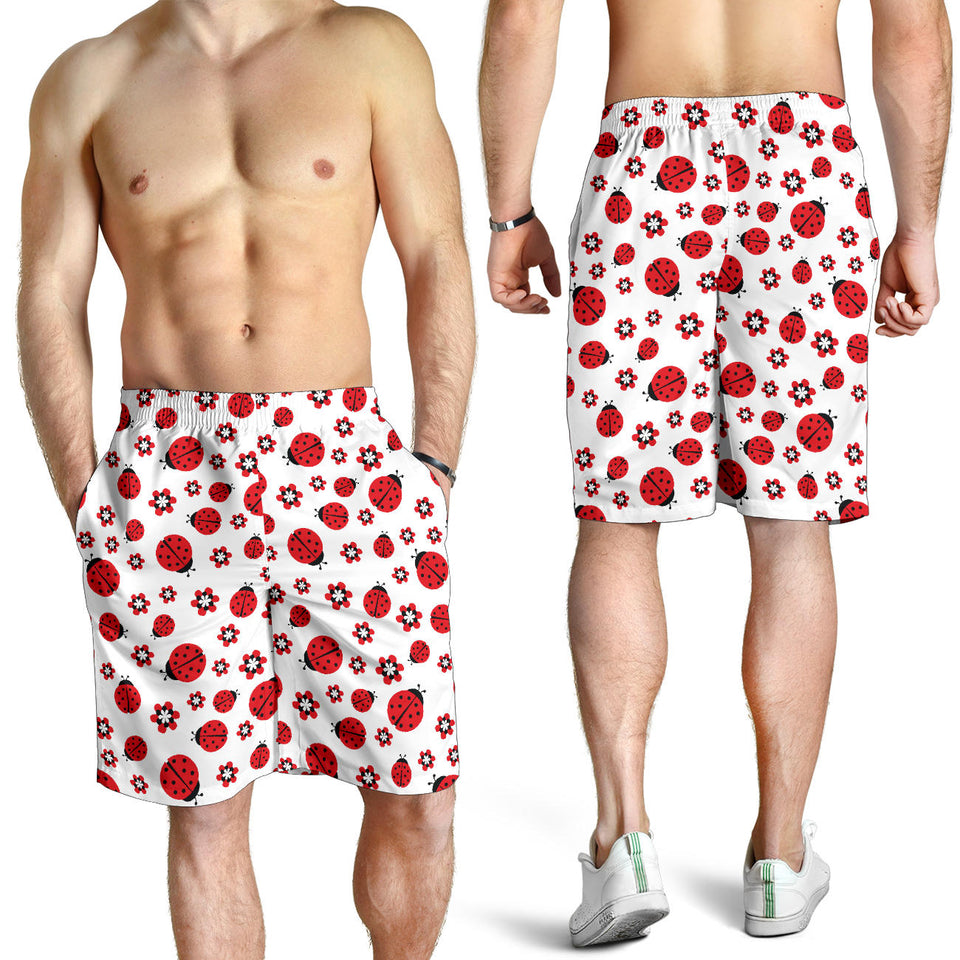 Ladybug Pattern Print Design 04 Men Shorts