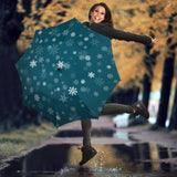 Snowflake Pattern Dark Background Umbrella