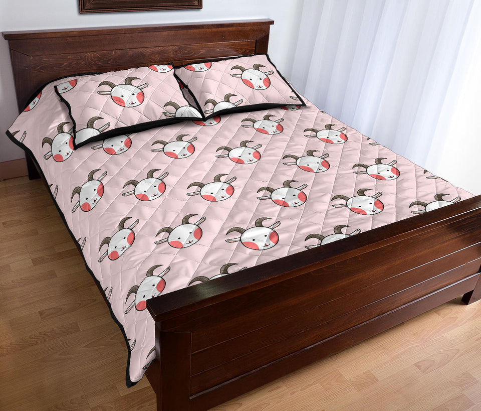 Cute goat pattern Quilt Bed Set