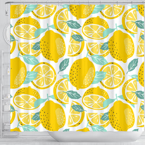 Lemon Design Pattern Shower Curtain Fulfilled In US