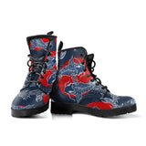 Koi Fish Carp Fishs Hand Drawn Japanese Art Leather Boots