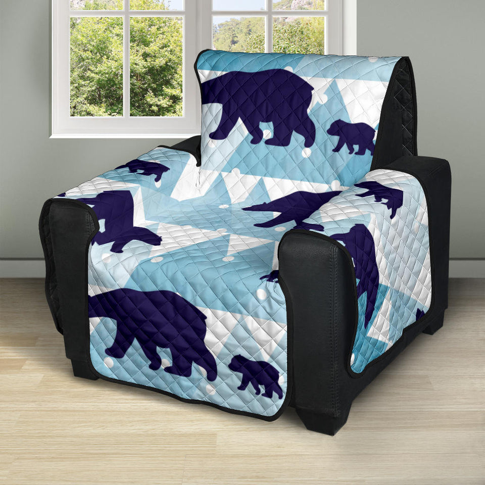 polar bear winter snow pattern Recliner Cover Protector
