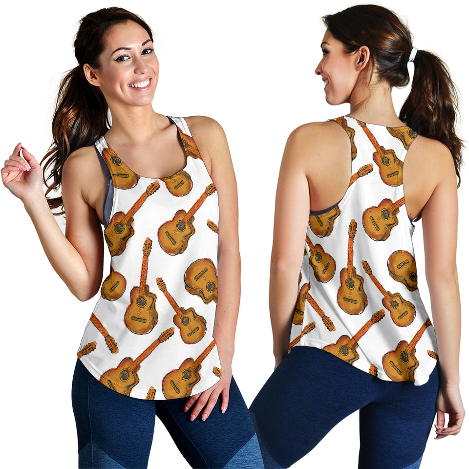 Paint Guitar Pattern Women Racerback Tank Top