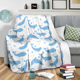 Blue Whale Pattern Premium Blanket