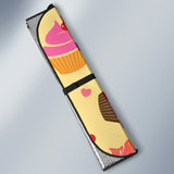 Cake Cupcake Heart Cherry Pattern Car Sun Shade