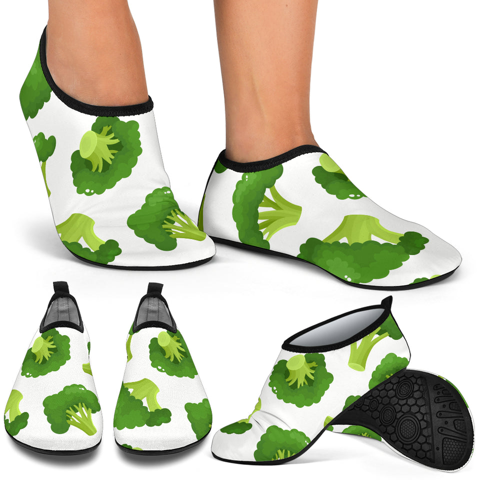 Cute Broccoli Pattern Aqua Shoes