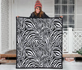 Zebra Skin Pattern Premium Quilt