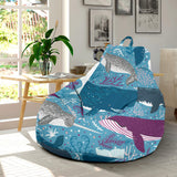 Whale Design Pattern Bean Bag Cover