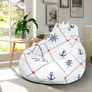Anchor Rudder Nautical Design Pattern Bean Bag Cover