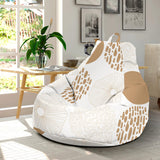 Gold Texture Mushroom Pattern Bean Bag Cover