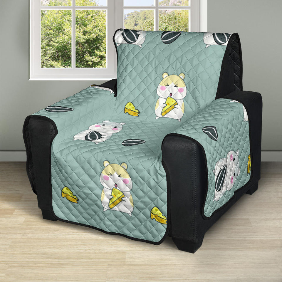 Cute hamster cheese pattern Recliner Cover Protector
