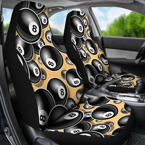Billiard Ball Pattern Print Design 04 Universal Fit Car Seat Covers