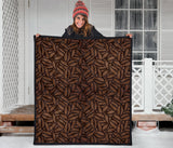 Coffee Bean Pattern Premium Quilt