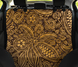 Cocoa Beans Tribal Polynesian Pattern Background Dog Car Seat Covers