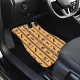 Egypt Hieroglyphics Pattern Print Design 02 Front and Back Car Mats