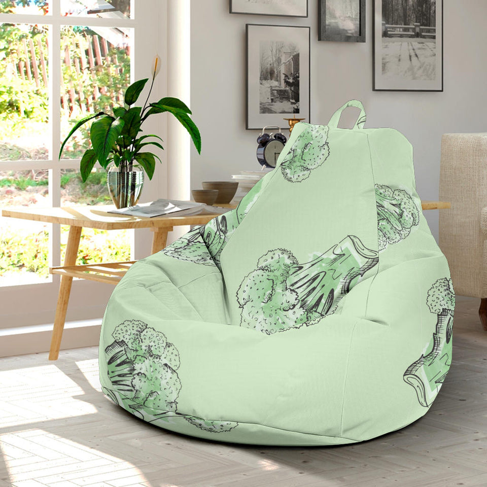 Broccoli Sketch Pattern Bean Bag Cover