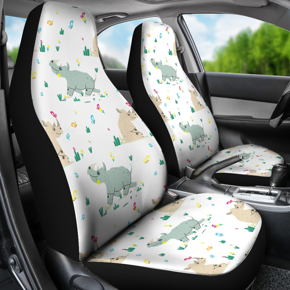 Cute Rhino Pattern  Universal Fit Car Seat Covers