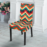 Zigzag  Chevron Colorful Pattern Dining Chair Slipcover