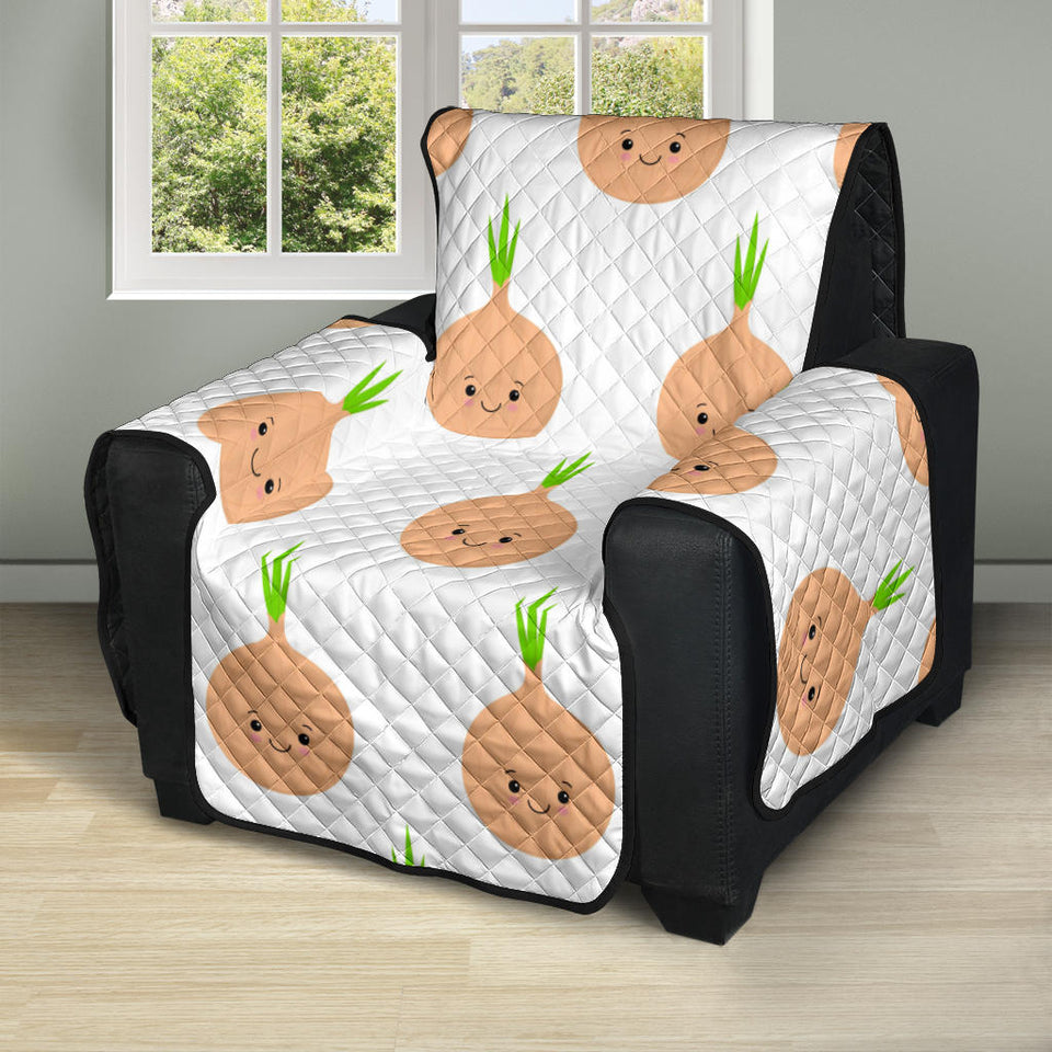 cute onions smiling faces Recliner Cover Protector
