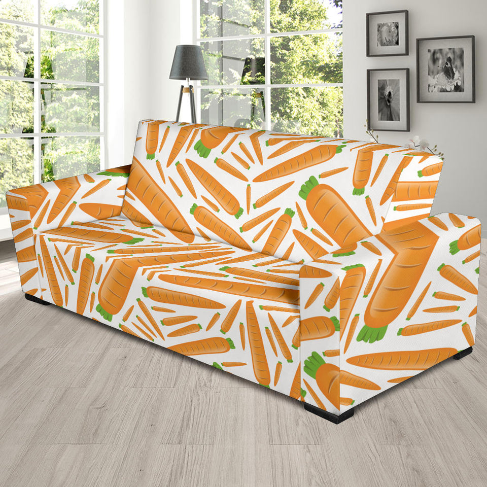Carrot Pattern Print Design 02 Sofa Slipcover
