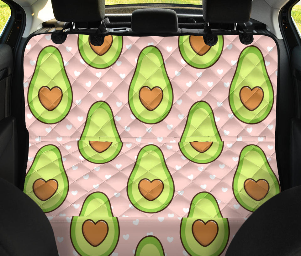 Avocado Heart Pink Background Dog Car Seat Covers