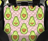 Avocado Heart Pink Background Dog Car Seat Covers