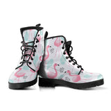 Cute Flamingo Pattern Leather Boots