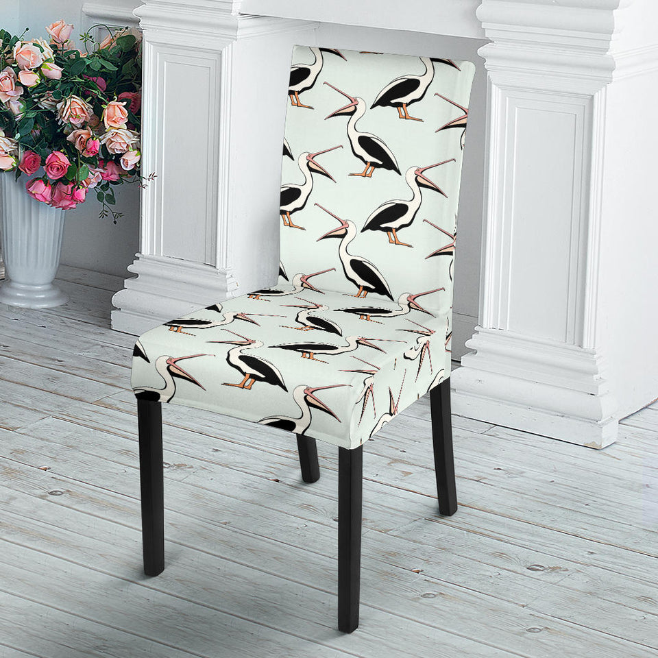 Pelican Pattern Print Design 02 Dining Chair Slipcover