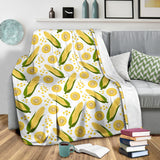 Corn Pattern Print Design 05 Premium Blanket