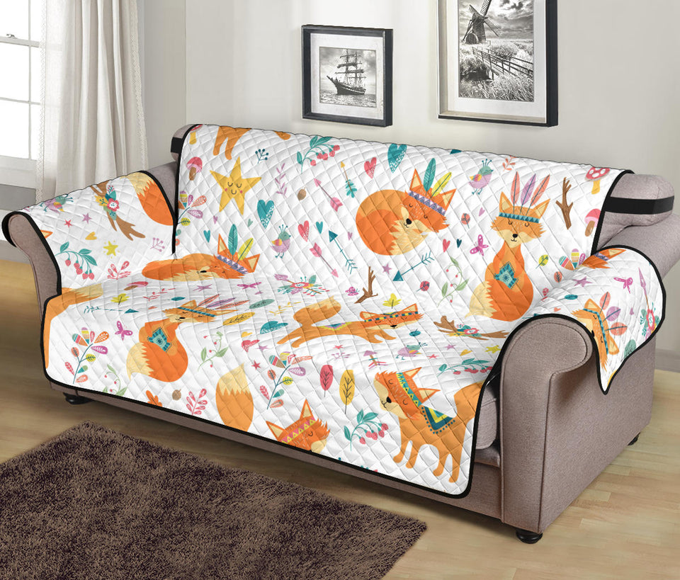 cute tribal fox pattern Sofa Cover Protector