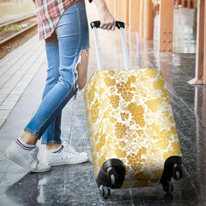 Gold Grape Pattern Luggage Covers