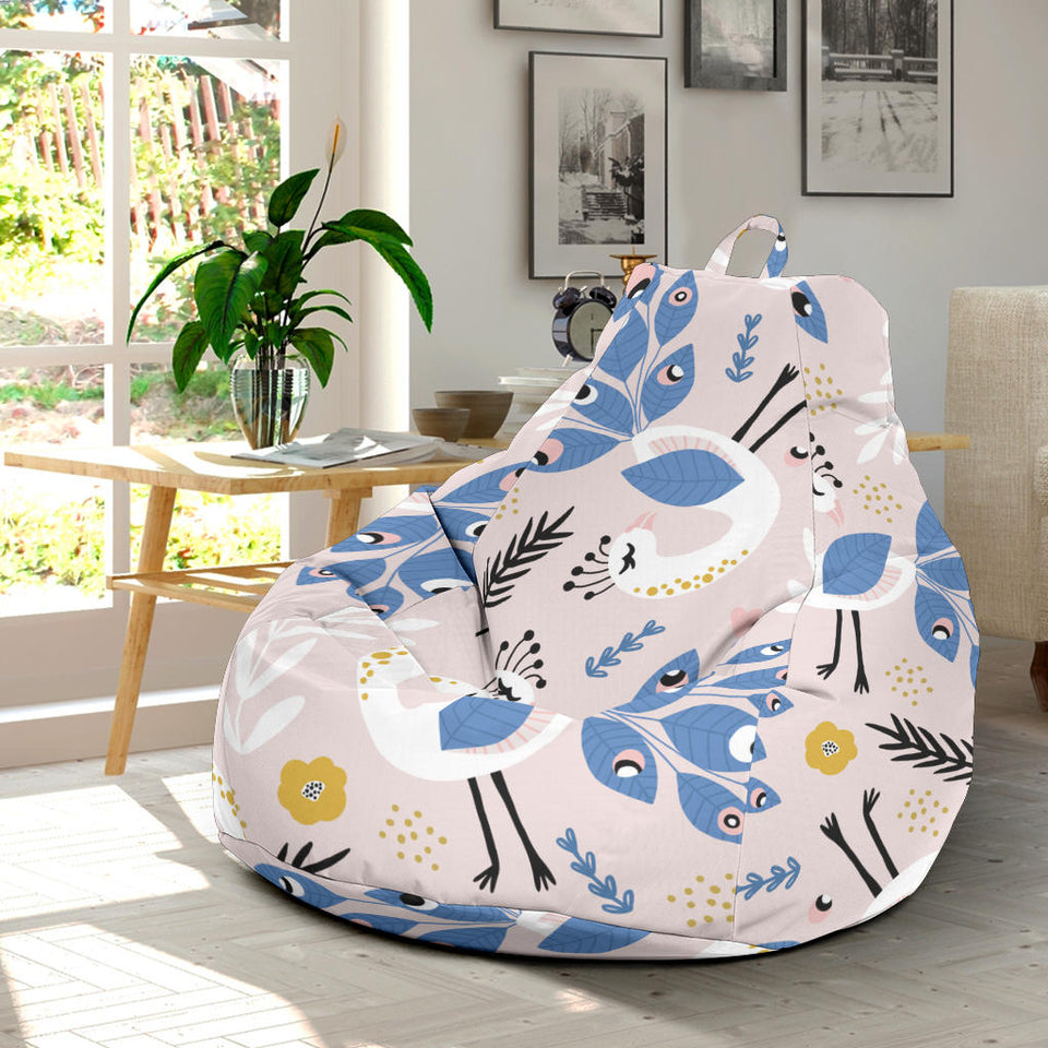 Cute Peacock Pattern Bean Bag Cover