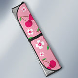 Cherry Flower Pattern Pink Background Car Sun Shade