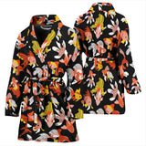 Goldfish Pattern Print Design 03 Women's Bathrobe