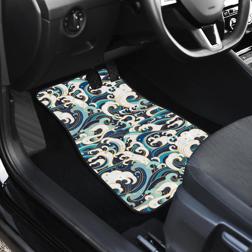 Japanese Wave Pattern Front Car Mats