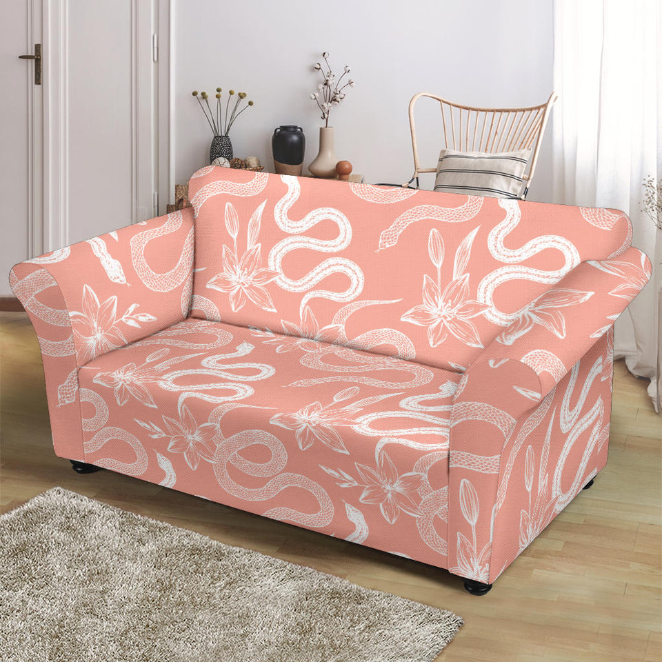 Snake Lilies Flower Pattern Loveseat Couch Slipcover