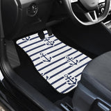 Anchor Rope Nautical  Pattern Front And Back Car Mats