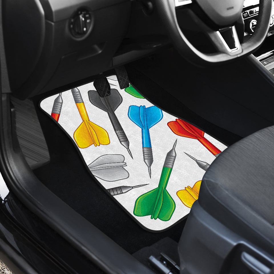 Darts Pattern Print Design 03 Front and Back Car Mats