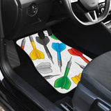 Darts Pattern Print Design 03 Front and Back Car Mats
