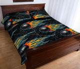 Bowling balls flame pattern Quilt Bed Set